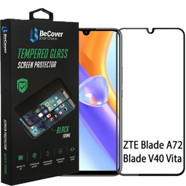 Фото - Захисне скло для смартфону BeCover for ZTE Blade A72/A72s/V40 Vita Black (708391)