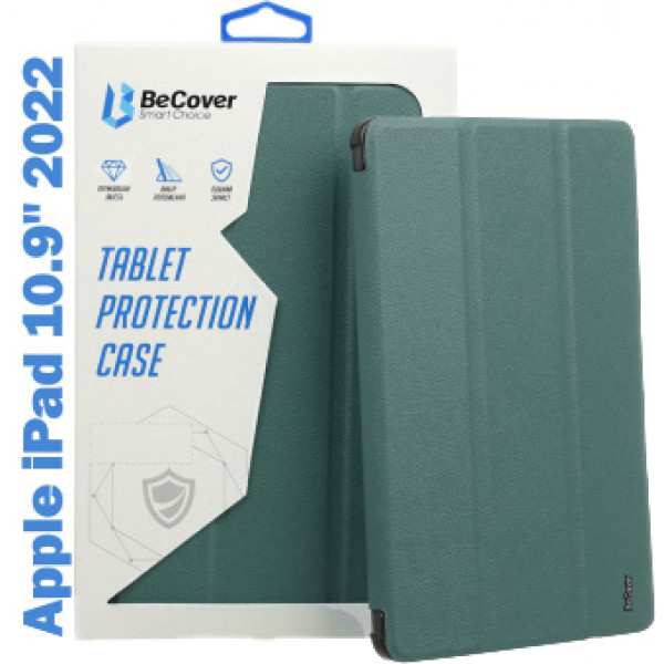 Фото - Чохол для планшета Becover Tri Fold Soft TPU Silicone for Apple iPad 10.9" (2022/2024)/iPad (А16) 2025 11" Dark Green (708519)