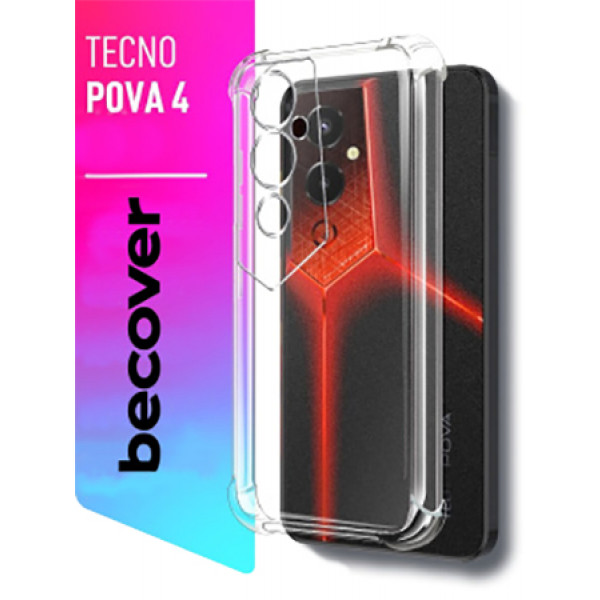 Фото - Чохол для смартфону BeCover Anti-Shock for Tecno Pova 4 (LG7n) Clear (708903)