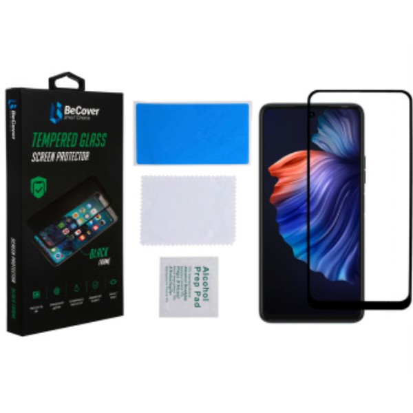 Фото - Захисне скло для смартфону BeCover for Tecno Pova 3 (LF7n) Black (708163)