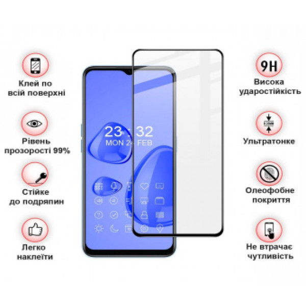 Фото - Захисне скло для смартфону BeCover for Realme 10 Black (708570)