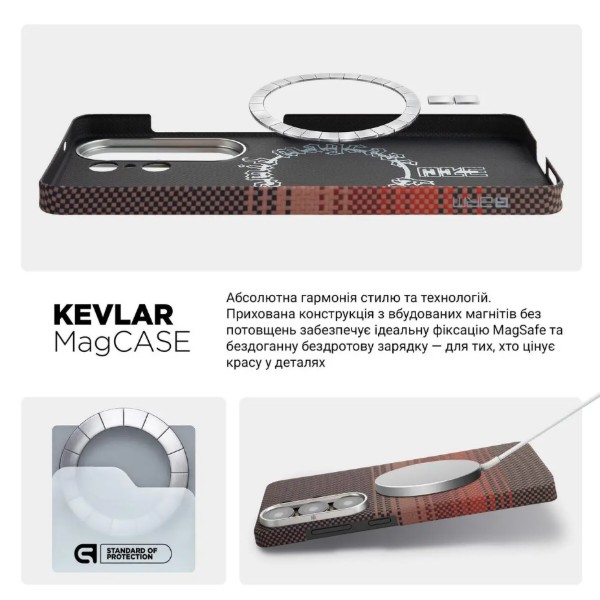 Фото - Чохол для смартфону Armorstandart BlackIcon Kevlar MagCase for Samsung S26 Ultra Sunset (ARM90158)