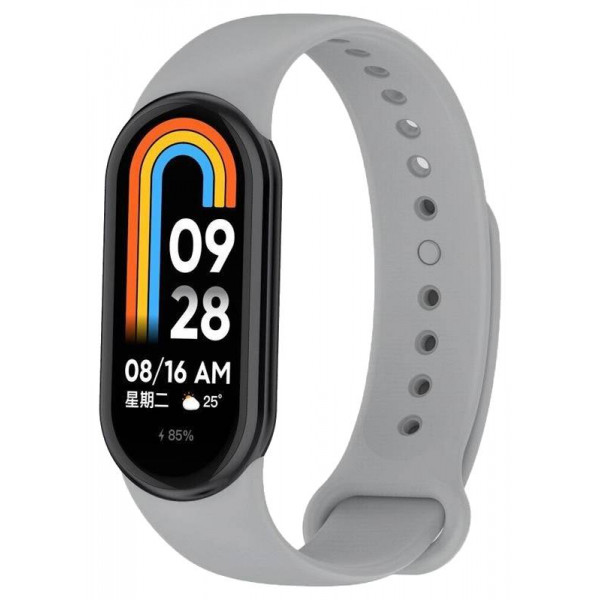 Фото - Ремінець для фітнес-браслету BeCover for Xiaomi Mi Smart Band 8 Light Gray 709403)