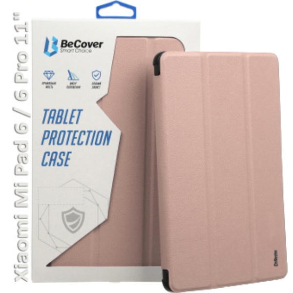 Фото - Чохол для планшета BeCover TPU Edge з кріпленням для стілусу for Xiaomi Mi Pad 6/6 Pro 11'' Rose Gold (709557)
