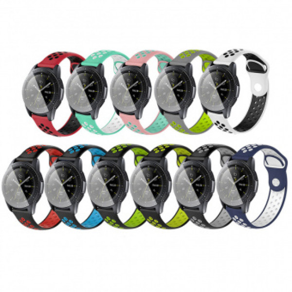 Фото - Ремінець для смарт-годинника BeCover Nike Style for Xiaomi Amazfit Bip/Bip Lite/Bip S Lite/GTR 42mm/GTS/TicWatch S2/TicWatch E Red-Black (705709)