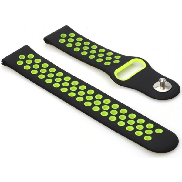 Фото - Ремешок для смарт-часов BeCover Nike Style for Xiaomi iMi KW66/Mi Watch Color/Haylou LS01/LS02/Haylou Smart Watch Solar LS05 Black-Yellow (705805)
