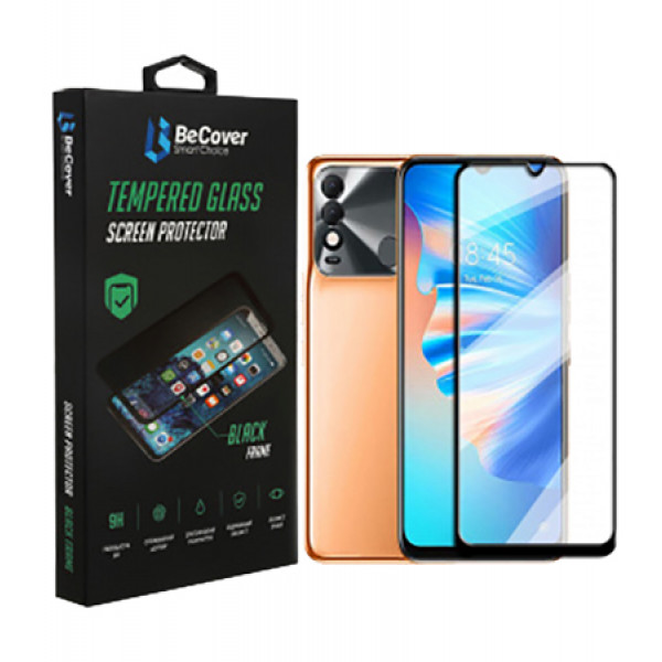 Фото - Захисне скло для смартфону BeCover for Tecno Spark 8T Black (707328)