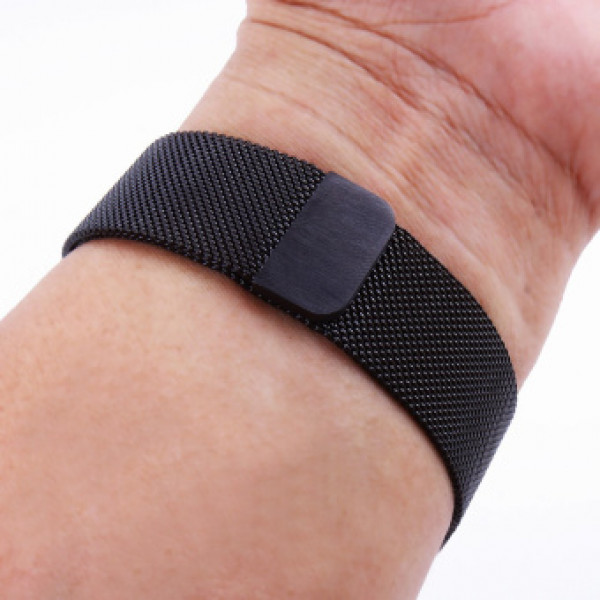 Фото - Ремінець для смарт-годинника BeCover Milanese Style for Xiaomi iMi KW66 (22mm)/Mi Watch Color/Haylou LS01/Watch S1 Active Black (707743)