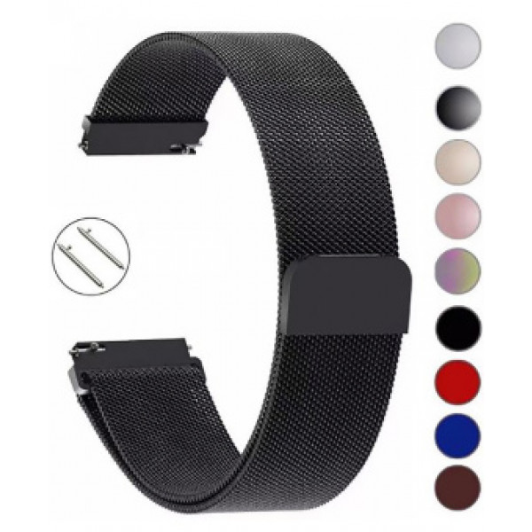 Фото - Ремінець для смарт-годинника BeCover Milanese Style for Xiaomi iMi KW66 (22mm)/Mi Watch Color/Haylou LS01/Watch S1 Active Gray (707745)