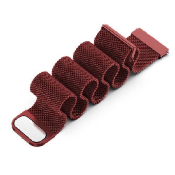 Фото - Ремешок для смарт-часов BeCover Milanese Style for Xiaomi iMi KW66 (22mm)/Mi Watch Color/Haylou LS01/Watch S1 Active Red Wine (707749)