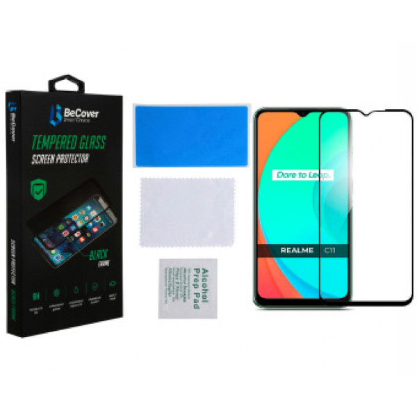 Фото - Захисне скло для смартфону BeCover for Realme C11 2021 Black (708153)