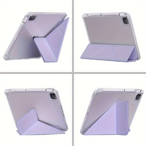 Фото - Чохол для планшета BeCover Ultra Slim Origami Transparent for Apple iPad Pro 11" M5 2025 Purple (715957)