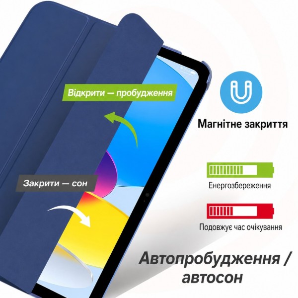 Фото - Чохол для планшета BeCover Tri Fold Hard for Apple iPad 10.9" (2022/2024)/iPad (А16) 2025 11" Deep Blue (716119)