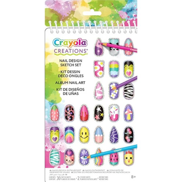 Фото - Набор для творчества микс Crayola Creations Нейл-Арт с наклейками 30 стр. (04-1275)