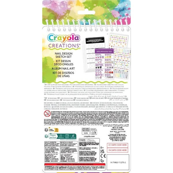 Фото - Набор для творчества микс Crayola Creations Нейл-Арт с наклейками 30 стр. (04-1275)