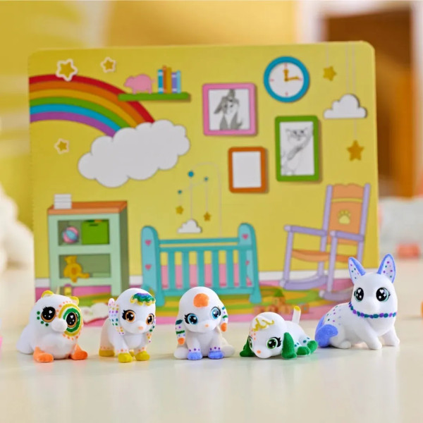 Фото - Набір для декупажу та розпису Crayola Washimals Домашні тваринки з фломастерами 5 шт. (74-7516)