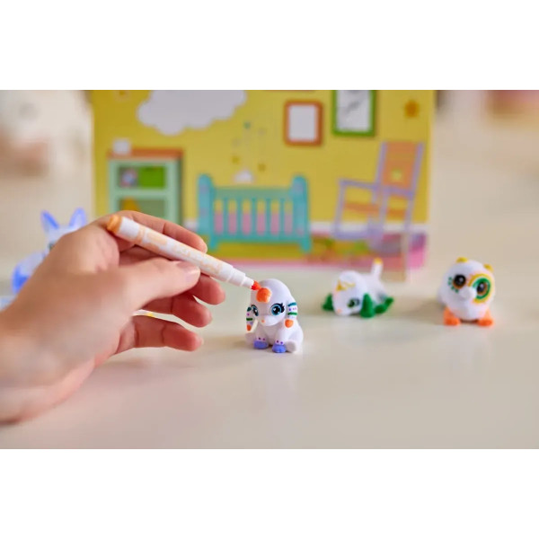 Фото - Набір для декупажу та розпису Crayola Washimals Домашні тваринки з фломастерами 5 шт. (74-7516)