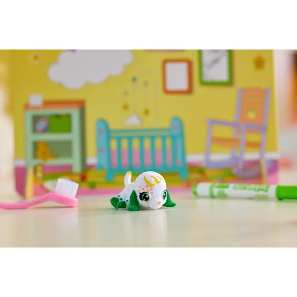 Фото - Набір для декупажу та розпису Crayola Washimals Домашні тваринки з фломастерами 5 шт. (74-7516)