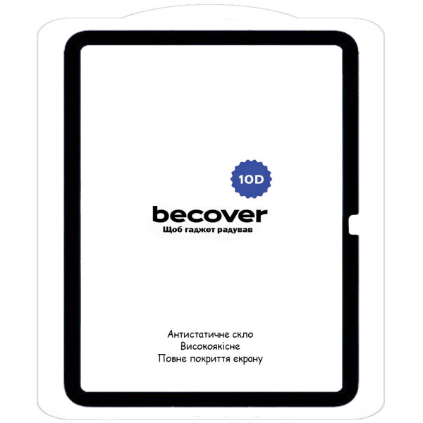 Фото - Захисне скло для планшета BeCover 10D for Apple iPad 10.9" 2022/2023 Black (710576)