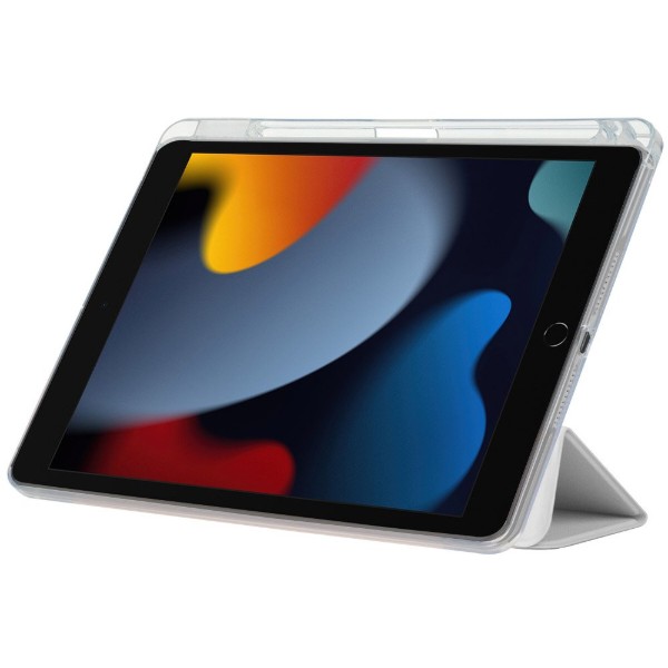 Фото - Чехол для планшета BeCover Ultra Slim Origami Transparent с креплением Apple Pencil for Apple iPad 10.2 2019/2020/2021 Gray (711099)