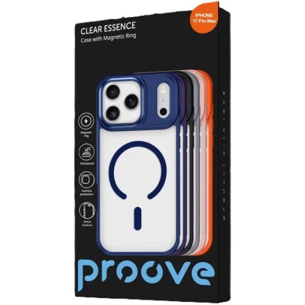 Фото - Чохол для смартфону Proove Clear Essence Case with Magnetic Ring iPhone 17 Pro Max Orange (PCCEIP17PM10)