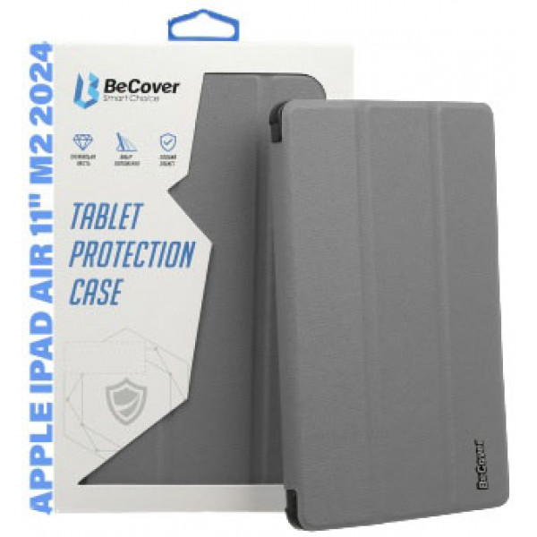 Фото - Чохол для планшета BeCover Smart Case for Apple iPad Air 11'' (M2)/iPad Air 11'' (M3) Gray (711386) Фото - Чохол для планшета BeCover Smart Case for Apple iPad Air 11'' (M2)/iPad Air 11'' (M3) Gray (711386)