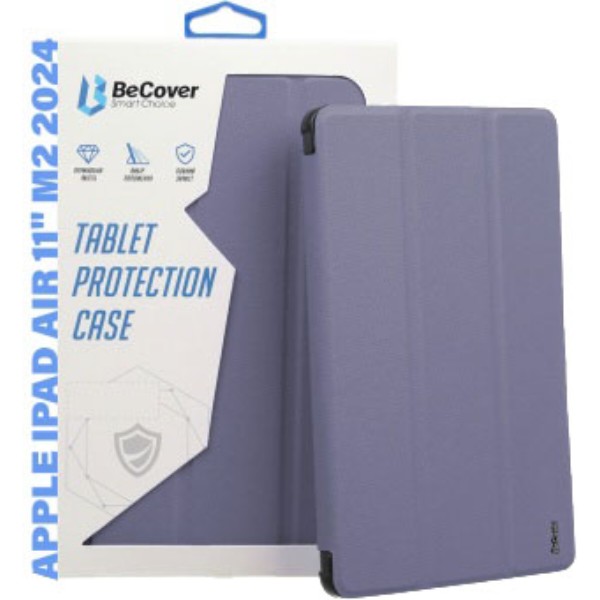 Фото - Чохол для планшета Becover Soft Edge с креплением Apple Pencil для Apple iPad Air 11" M2/M3 (2024/2025) Purple (711430)