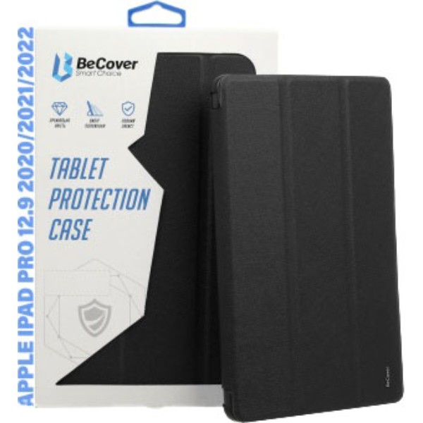 Фото - Чехол для планшета BeCover Soft Edge TPU с креплением Apple Pencil for Apple iPad Pro 12.9 2020/2021/2022 Black (711708)