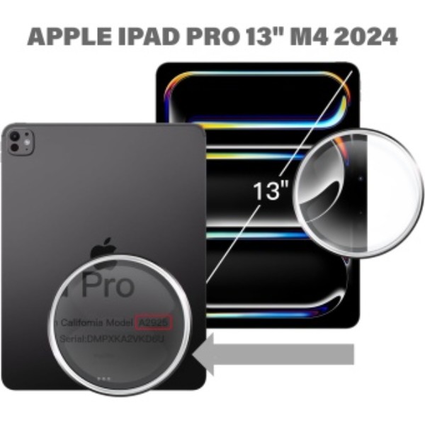 Фото - Чехол для планшета BeCover Soft Edge TPU с креплением Apple Pencil for Apple iPad Pro 13'' M4 2024 Gray (711718)