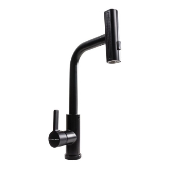 Фото - Мойка кухонная VALESO 58x43 PVD черная (монтаж под столешницу) Handmade (3,0/0,8) + XK09B PVD