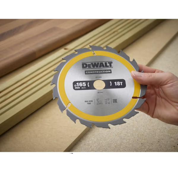 Фото - Круг відрізний по дереву DeWALT СONSTRUCTION 165х20 мм (DT1933)