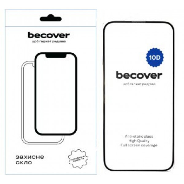 Фото - Захисне скло для смартфону BeCover for Apple iPhone 16 10D Black (712321)