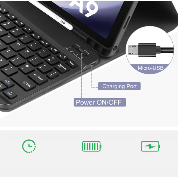 Фото - Чохол-клавіатура для планшета BeCover for Samsung Galaxy Tab A9 SM-X115 8.7" Black (712355)
