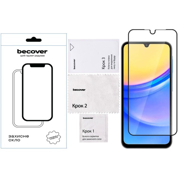 Фото - Захисне скло для смартфону BeCover for Samsung Galaxy A16 4G SM-A165/A16 5G SM-A166 Black (712860)