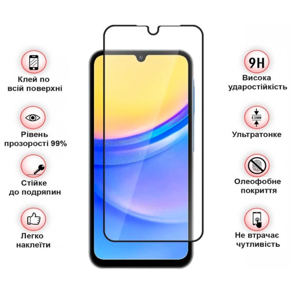Фото - Захисне скло для смартфону BeCover for Samsung Galaxy A16 4G SM-A165/A16 5G SM-A166 Black (712860)