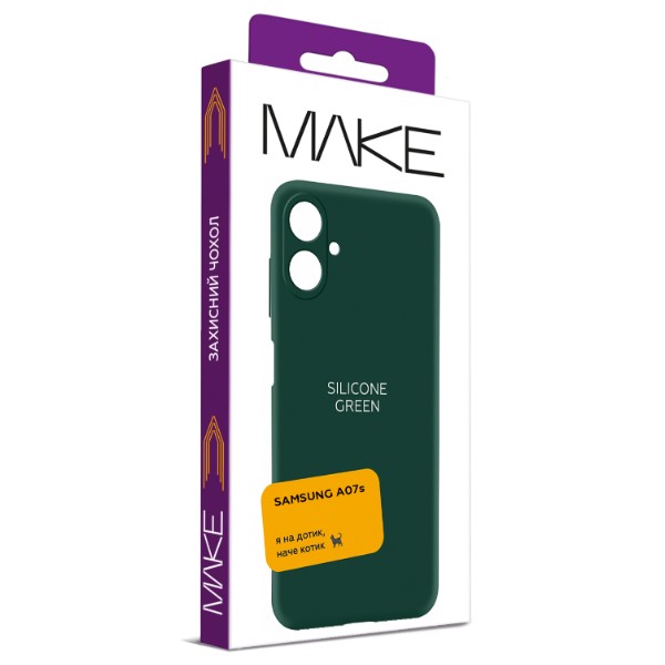 Фото - Чехол для смартфона MAKE Silicone for Samsung Galaxy A07s, Green (MCL-SA07SG)