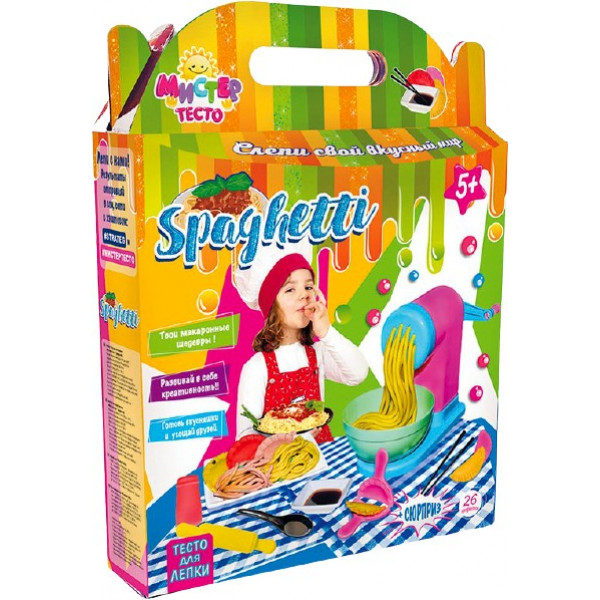 Фото - Лепка из теста Strateg "Мистер тесто - Spaghetti" (71303)