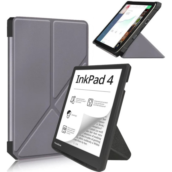 Фото - Чохол для електронної книги BeCover Ultra Slim Origami for PocketBook 743G InkPad 4/InkPad Color 2/InkPad Color 3 (7.8") Gray (713087)