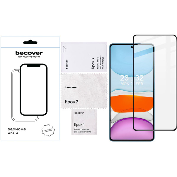Фото - Захисне скло для смартфону BeCover for Xiaomi Redmi Note 14 4G Black (713099)
