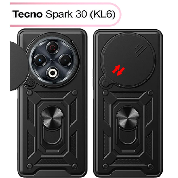 Фото - Чохол для смартфону BeCover Military for Tecno Spark 30 (KL6) Black (713541)