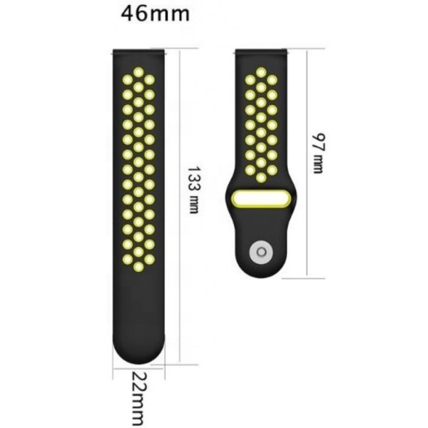 Фото - Ремешок для смарт-часов BeCover Vents Style for Xiaomi iMi KW66/Mi Watch Color/Watch S1 Active/Haylou LS01/LS05 Black-White (707045)