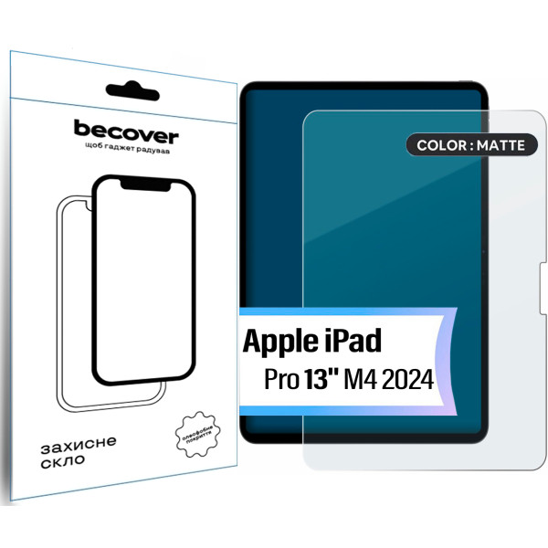 Фото - Захисне скло для планшета BeCover Matte Anti-Glare for Apple iPad Pro 13" M4 2024 (713708) Фото - Захисне скло для планшета BeCover Matte Anti-Glare for Apple iPad Pro 13" M4 2024 (713708)