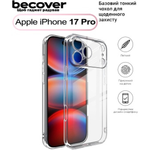 Фото - Чохол для смартфону BeCover for Apple iPhone 17 Pro Max Transparancy (713763)