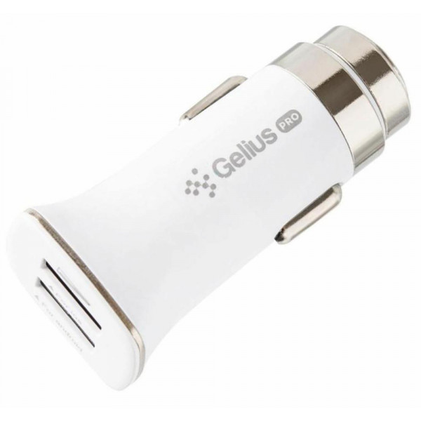 Фото - Автомобільний зарядний пристрій Gelius Pro Apollo GP-CC01 2xUSB 3.1A + Cable iPhone X White (71433)