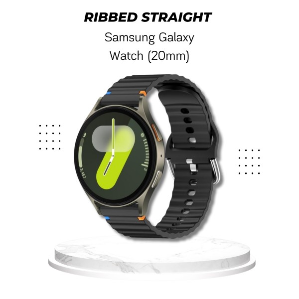 Фото - Ремінець для смарт-годинника BeCover Ribbed Straight (20mm) for Samsung Galaxy Watch 7 (40/44mm) / 7 FE / 6 / 6 Classic / 5 / 5 Pro / 4 / 4 Classic (714840)