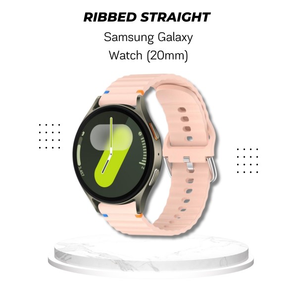 Фото - Ремінець для смарт-годинника BeCover Ribbed Straight (20mm) for Samsung Galaxy Watch 7 (40/44mm) / 7 FE / 6 / 6 Classic / 5 / 5 Pro / 4 / 4 Classic (714850)