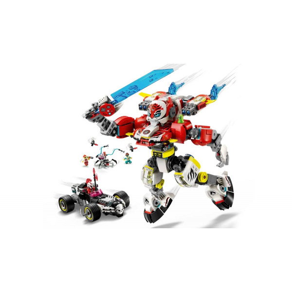 Фото - Конструктор LEGO DREAMZzz Робот-тигр Купера и Хот-род авто Зеро (71497)