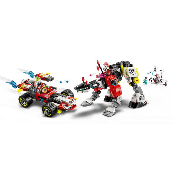 Фото - Конструктор LEGO DREAMZzz Робот-тигр Купера и Хот-род авто Зеро (71497)