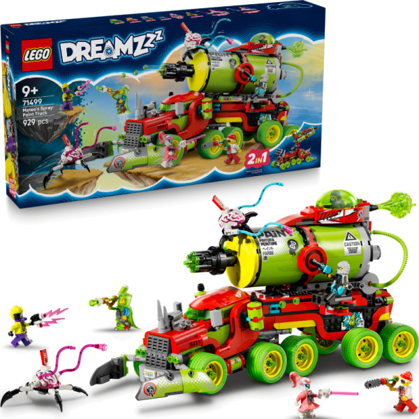 Фото - Конструктор LEGO DREAMZzz Вантажівка Матео з аерозольною фарбою (71499)