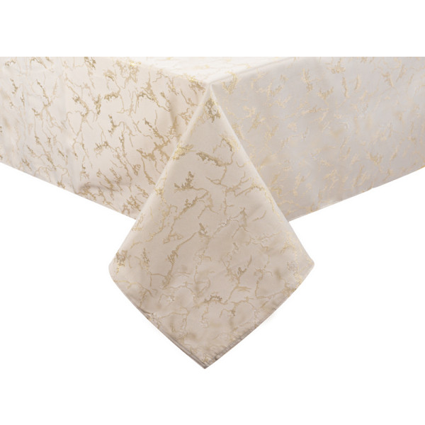 Фото - Скатерть прямоугольная Lefard Alba lurex teflon oro 160х180 см (715-334)